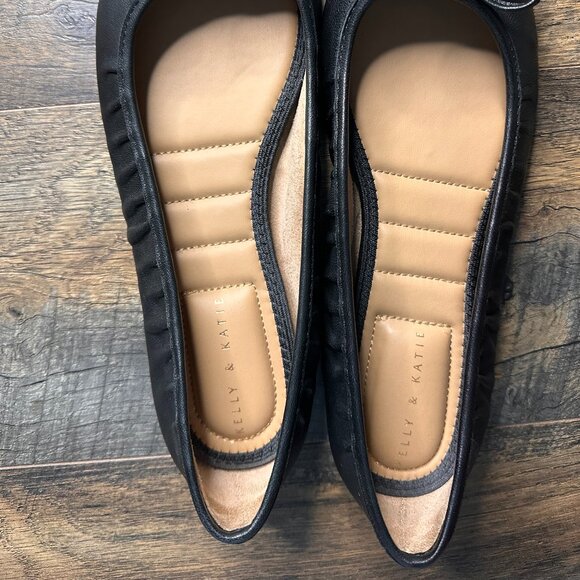 NWOT Ballerina Flats Black Pointed Toe Kelly & Katie Size 7 - Picture 6 of 7